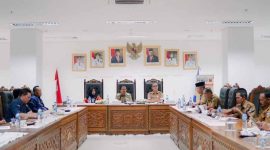 KPU Pesisir Barat Audiensi dengan Bupati | Foto: Joni Irawan