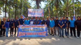 Sekretaris KONI Pesibar, Iwan Setiawan mewakili Ketua KONI Pesibar, Agus Istiqlal membuka Turnamen Bola Voli Sabanusa Cup Ke-4. Foto: Kabar Indonesia