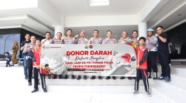 Polres Pesisir Barat gelar  Bakti Sosial Donor Darah Dalam Rangka HUT Humas Polri Ke-72.