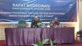 Dinas Kominfo Jambi Lakukan Rakor yang melibatkan seluruh Dinas Kominfo Kota/Kabupaten Se-Provinsi Jambi.