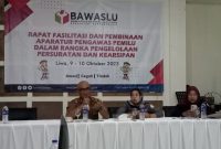 Bawaslu Kabupaten Lampung Barat Adakan Rapat Fasilitas Pembinaan Aparatur Pengawas Pemilu. Foto: Dokumen Bawaslu Lambar