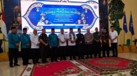 Para pejabat teras terkait pendidikan di Sumsel berfoto bersama dalam MTQ SMA/SMK Se-Sumsel di SMA Negeri Palembang. Foto: RPS, kabarindonesia.co