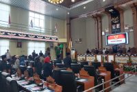 Rapat Paripurna DPRD Lampung Timur dalam rangka pengesahan Raperda dan Perda 2023.
