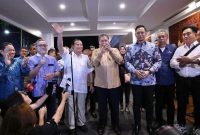 Prabowo dan elit Koalisi Indonesia Maju saat deklarasi Gibran sebagai Bacawapres, Foto: Instagram resmi Prabowo Subianto.