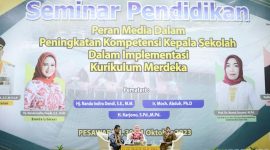 Pemkab Pesawaran adakan Seminar Pendidikan dengan tema Peran Media Dalam Peningkatan Kompetensi Kepala Sekoah Dalam Implementasi Kurikulum Merdeka. Foto: Budi Santoso, Kabar Indonesia