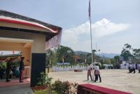 Upacara Hari Santri Nasional di Kecamatan Air Hitam, Kabupaten Lampung Barat.