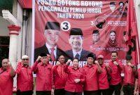 DPC PDI Perjuangan Kota Palembang resmikan Posko Gotong Royong Pengawalan Pemilu Jurdil Tahun 2024. Foto: RPS, KabarIndonesia.co