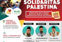 Poster Do'a dan Solidaritas Palestina yang diadakan oleh Ponpes NH Sukawinatan, Kota Palembang.