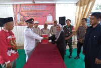 Pelantikan dan sertijab Peratin Pekon Tugu Mulya, Kecamatan Kebun Tebu, Kabupaten Lampung Barat. Foto: Kristian Agusani, Kabar Indonesia.