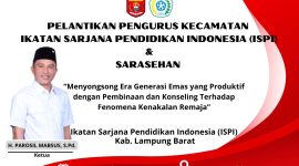 Poster Kegiatan Pelantikan Pengurua Kecamatan ISPI dan Sarasehan