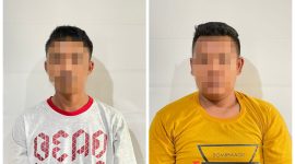 Dua pelaku pencurian sepeda motor di Tiyuh Daya Asri, Tulang Bawang Barat berhasil ditangkap petugas Polres Tulang Bawang Barat. Foto: Dokumentasi Humas Polres Tubaba