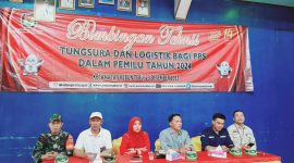 Komisi Pemilihan Umum (KPU), Panitia Pemilihan Kecamatan, Panwaslu Kebun Tebu, dan pihak keamanan bersama-sama melakukan Bimtek Tungsura untuk Kecamatan Kebun Tebu, Sumberjaya, Gedung Surian, dan Air Hitam pada Sabtu (23/12/2023). Foto: Kristian Agusani, Kabar Indonesia.