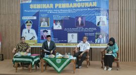 Bupati PALI yang juga Bacagub Sumatera Selatan, Heri Amalindo dalam seminar pembangunan yang diadakan di Kampus B Universitas Muhammadiyah Palembang (UMP) pada Rabu (27/12/2023) mengatakan jika ia punya jurus jitu untuk membangun infrastruktur secara merata di Sumatera Selatan. Foto: Rizky Pratama Saputra, Kabar Indonesia.