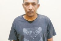 AF (45) pelaku kekerasan seksual yang diamankan oleh Polres Tulang Bawang. Foto: Andi Rahman, Kabar Indonesia.