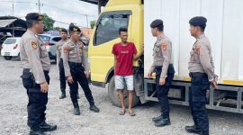 Kasat Samapta Polres Tulang Bawang mewakili Kapolres Tuba, AKBP Jibarel Bata Awi melakukan Gelar Patroli Perintis Presisi di tiga lokasi. Foto: Andi Rahman, Kabar Indonesia.