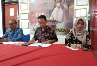 Kepala BNN Kabupaten Batang Hari, AKBP M. Zuhairi dalam penjelasannya mengatakan jika kasus narkoba di Kabupaten Batang Hari turun 20% sepanjang tahun 2023. Foto: Baidillah, Kabar Indonesia.