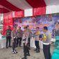 Kapolres Tulang Bawang Barat, Ndaru Istimawan melakukan pengecekan terhadap kesiapan personel Pos Pengamanan Nataru di Tulang Bawang Barat. Foto: Andi Rahman, Kabar Indonesia