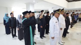 Pengambilan sumpah Jabatan 64 pejabat di Pesibar termasuk 3 orang kepala puskesmas pada Jum'at (22/12/2023). Foto: Joni Irawan, Kabar Indonesia