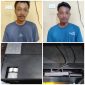 Dua pelaku pencurian proyektor dan printer milik SDN 23 Tumijajar, Kabupaten Tulang Bawang Barat berhasil diamankan petugas Polres Tubaba. Foto: Dokumen Polres Tubaba