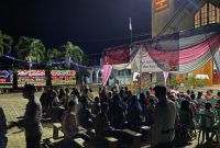 Personel Polres Tanggamus kawal pelaksanaan ibadah Misa Natal di 13 gereja yang ada di Tanggamus. Foto: Dedi Heryadi, Kabar Indonesia