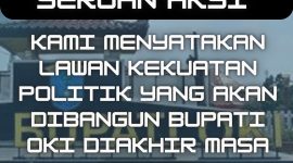 Pamflet ajakan aksi damai pada Kamis (11/12/2024) yang disebarkan oleh Gerakan Tuntutan Rakyat Provinsi Sumatera Selatan terkait penolakan terhadap rencana rolling pejabat di lingkungan Pemkab OKI. Foto: RPS, Kabar Indonesia
