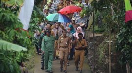 Pj. Sekdakab Lampung Barat, Adi Utama hadiri Musrenbang di Kecamatan Gedung Surian dan Kecamatan Air Hitam pada Selasa (30/1/2024). Foto: Agusani, Kabarindonesia.co
