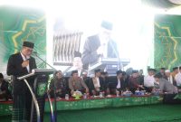 Heri Amalindo memberikan sambutan dalam peringatan Harlah NU ke -101 tingkat Provinsi Sumatera Selatan pada Kamis (1/2/2024). Foto: Rizky Pratama Saputra, Kabarindonesia.co