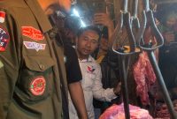 Calon Presiden Nomor Urut 3, Ganjar Pranowo blusukan ke Pasar Palimo Palembang pada Jum'at (2/2/2024). Foto: Rizky Pratama Saputra, Kabarindonesia.co