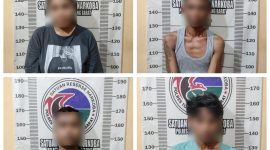Empat orang yang diduga pengedar dan pemakai narkoba jenis sabu ditangkap pada hari yang sama, ditempat yang berbeda oleh Satres Narkoba Polres Tulang Bawang Barat pada Rabu (7/2/2024). Foto: Dokumentasi Polres Tulang Bawang Barat.