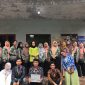 Mahasiswa KKN Unila berfoto bersama Kepala Kampung dan warga Kampung Moris Jaya, Banjar Agung, Tulang Bawang. Foto: Nafian Faiz, Kabarindonesia.co