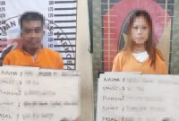 AA (39) dan YI (21) keduanya warga Kabupaten Tulang Bawang yang ditangkap petugas Satresnarkoba Polres Tulang Bawang karena dugaan melakukan jual beli narkotika jenis sabu. Foto: Humas Polres Tulang Bawang