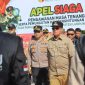 Pj. Bupati Lampung Barat, Nukman memimpin Apel Siaga Pengawasan Tahapan Pemilu 2024 di Lampung Barat pada Minggu (11/2/2024). Foto: Haeruel Abadi, Kabarindonesia.co