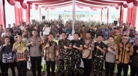 Pj. Bupati Tulang Bawang, Qudrotul Ikhwan menghadiri acara sertijab Dandim 0426 Tulang Bawang pada Sabtu (17/2/2024). Foto: Andi Rahman, Kabarindonesia.co