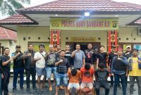 Tekab 308 Presisi Polres Tulang Bawang berhasil menangkap 3 dari 4 pelaku pengeroyokan terhadap seorang wartawan media on-line pada Sabtu (24/2/2024). Foto: Andi Rahman, Kabarindonesia.co