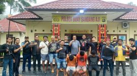 Tekab 308 Presisi Polres Tulang Bawang berhasil menangkap 3 dari 4 pelaku pengeroyokan terhadap seorang wartawan media on-line pada Sabtu (24/2/2024). Foto: Andi Rahman, Kabarindonesia.co