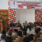 Pj. Bupati Lampung Barat, Nukman memberikan sambutan dalam Launching Perbup Penyusunan APBPekon di Lamban Pancasila Liwa pada Senin (25/3/2024). Foto: Haeruel Abadi, Kabarindonesia.co