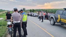 Antisipasi gangguan kamtibmas dan balap liar pada Ramadhan 1445 H, Polres Tulang Bawang lakukan razia di Jl. Lintas Rawa Jitu pada Selasa (26/3/2024). Foto: Ali Rahman, Kabarindonesia.co