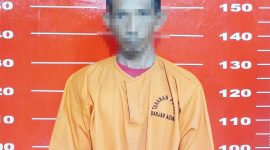 Pemilik bengkel di Tulang Bawang, RN (40) ditangkap Polsek Banjar Agung, Polres Tulang Bawang karena mencuri iPhone pada Rabu (28/2/2024). Foto: Humas Polres Tulang Bawang
