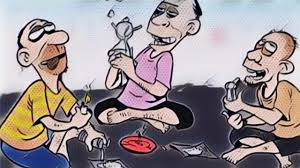 Ilustrasi pengisap sabu
