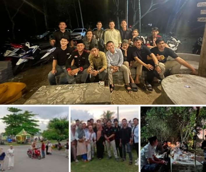 Keluarga besar Himpunan Mahasiswa Pesisir Barat (HiMPB) Jabodetabek adakan buka bersama dan pembagian takjil dalam Ramadhan 1445 di Pantai Labuhan Jukung, Pesisir Barat pada Senin (8/4/2024). Foto: Joni Irawan, Kabarindonesia.co