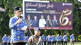 Pj. Bupati Tubaba, M. Firsada dan ASN Tubaba melakukan halal bihalal Idul Fitri 1445 H pada Rabu (17/4/2024). Foto: Andi Rahman, Kabarindonesia.co