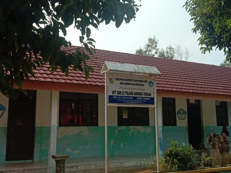 Sekolah Dasar Negeri (SDN) 22 Tulang Bawang Tengah, Kabupaten Tulang Bawang Barat. Foto: Andi Rahman, Kabarindonesia.co