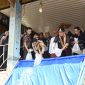 Gubernur Lampung Arinal Djunaidi bersama Waka Polda Lampung Brigjen Pol Dr. Ahmad Ramadhan, didampingi Penjabat (Pj) Bupati Tulangbawang Barat (Tubaba) Drs. M. Firsada menebar bibit ikan (restocking) di Aliran Sungai Way Kiri, yang berada di Tiyuh (Desa) Pagar Dewa, Kecamatan Pagar Dewa, Kabupaten Tubaba.