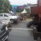 Pintu masuk Pekan Raya Lampung (PRL) tahun 2024 yang terletak terletak terlalu dekat dengan Jl. Sukarno-Hatta dikeluhkan oleh beberapa pengunjung. Foto: Andi Rahman, Kabarindonesia.co