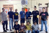 Empat orang pelaku pencurian diamankan oleh Polsek Banjar Agung, Polres Tulang Bawang pada Rabu (22/5/2024). Foto: Andi Rahman, Kabarindonesia.co