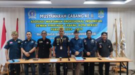 Pengurus Asosiasi Wartawan Profesional Indonesia (AWPI) Kota Bekasi mengadakan Muscab II pada Senin (6/5/2024). Foto: AWPI Bekasi