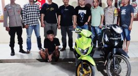 Katim Opsnal Aiptu Ahmad Firdaus, SH, dan tim setelah melakukan serangkaian penyelidikan akhirnya menangkap pelaku spesialis curanmor hari Selasa (04/06/2024)