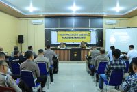 AKBP Ndaru Istimawan., S.I.K diikuti Wakapolres, Tulang Bawang Barat,  (Anev) Bulanan Situasi Kamtibmas di wilayah Kabupaten Tulang Bawang Barat.