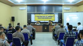 AKBP Ndaru Istimawan., S.I.K diikuti Wakapolres, Tulang Bawang Barat,  (Anev) Bulanan Situasi Kamtibmas di wilayah Kabupaten Tulang Bawang Barat.