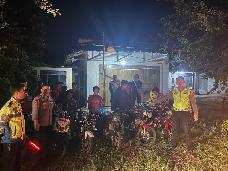 Polres Tubaba Amankan 10 Unit Kendaraan, saat razia balapan liar